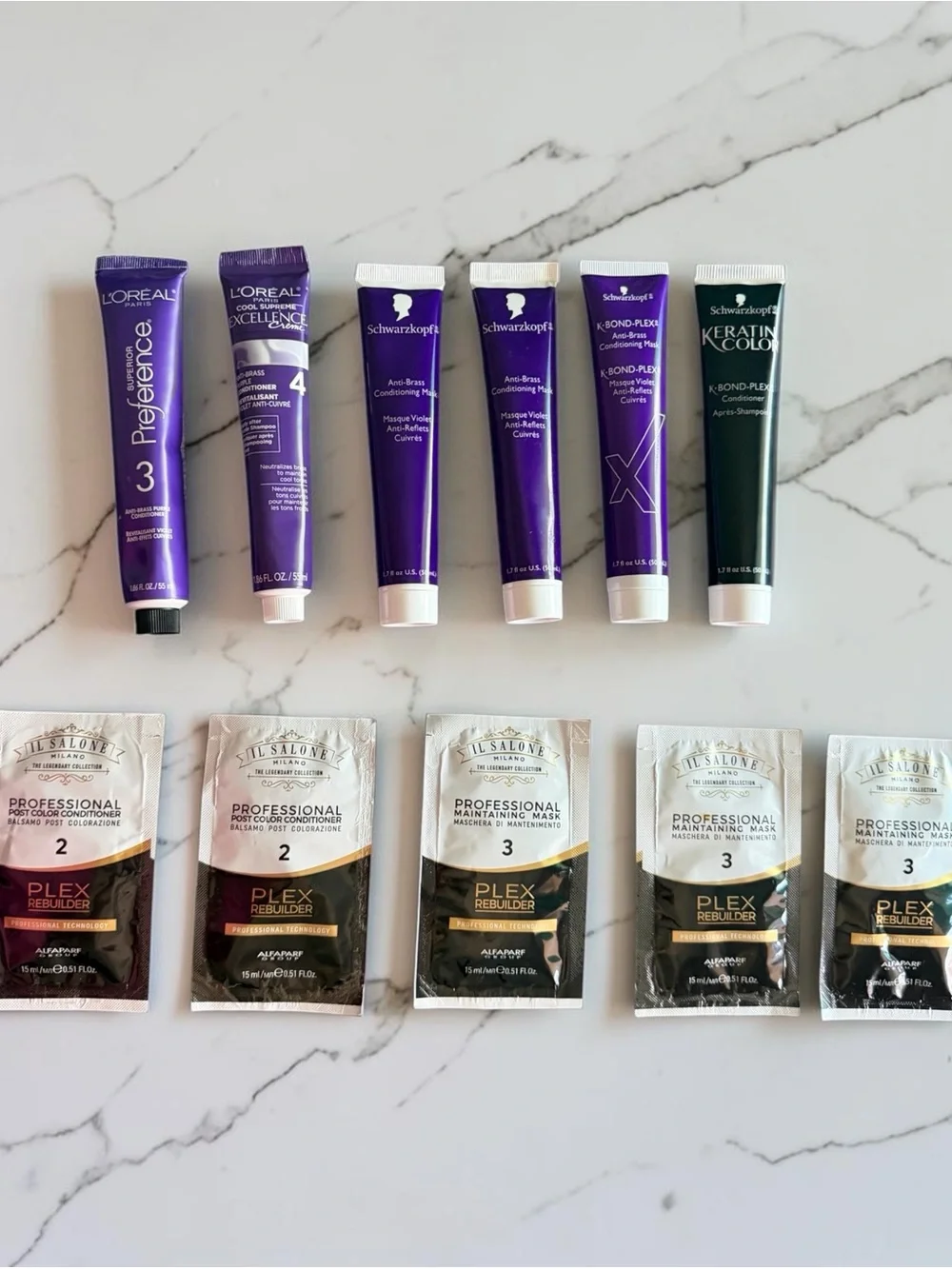 11-Pc Mega Blonde Hair Care Lot: L'Oreal Schwarzkopf Purple Toning Plex Repair